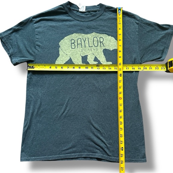 Baylor University Bears Heather Gray Logo T-Shirt Men’s Size Medium Collegiate - Picture 15 of 15
